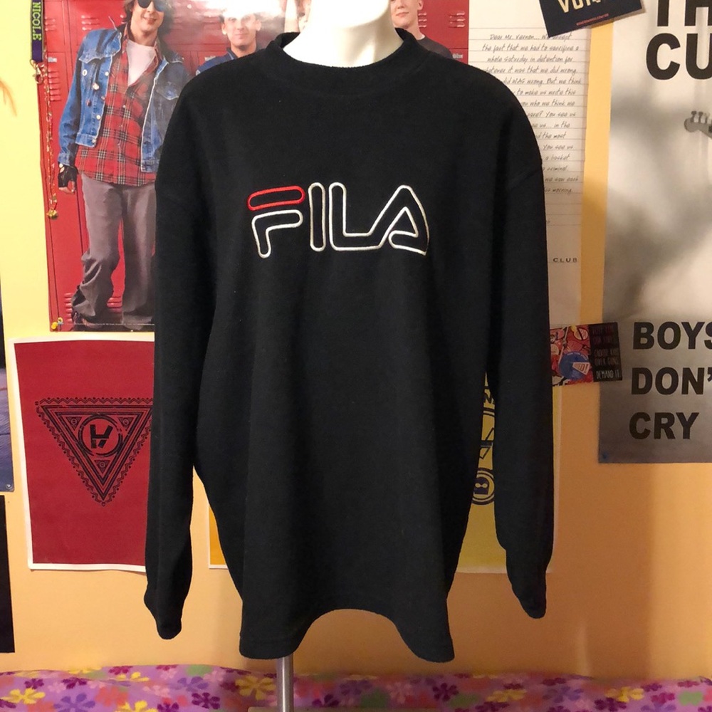 Vintage FILA Fleece Mockneck Pullover